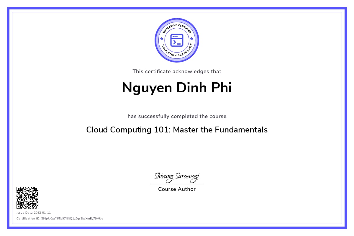 Personalized Path Certificate