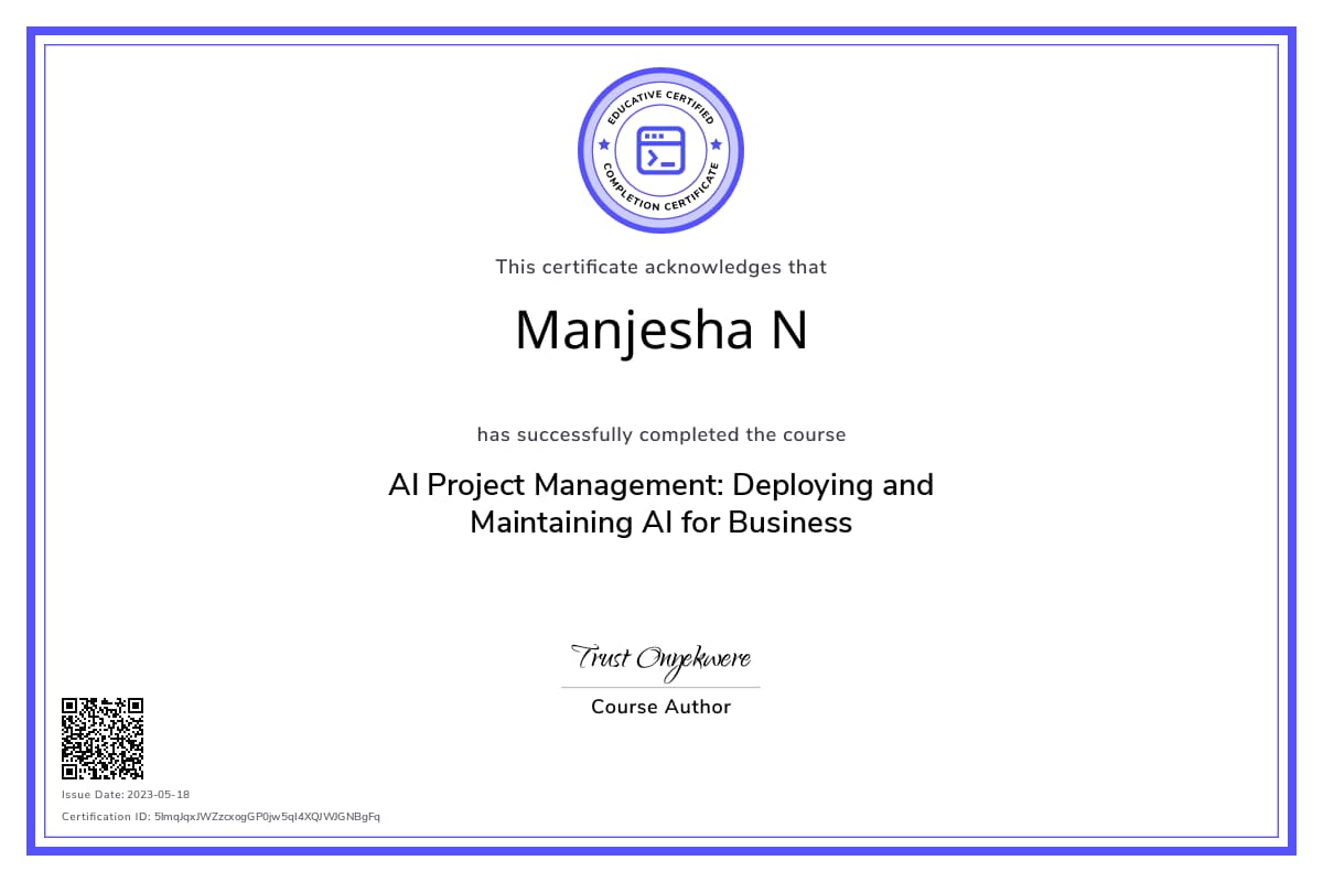 Personalized Path Certificate