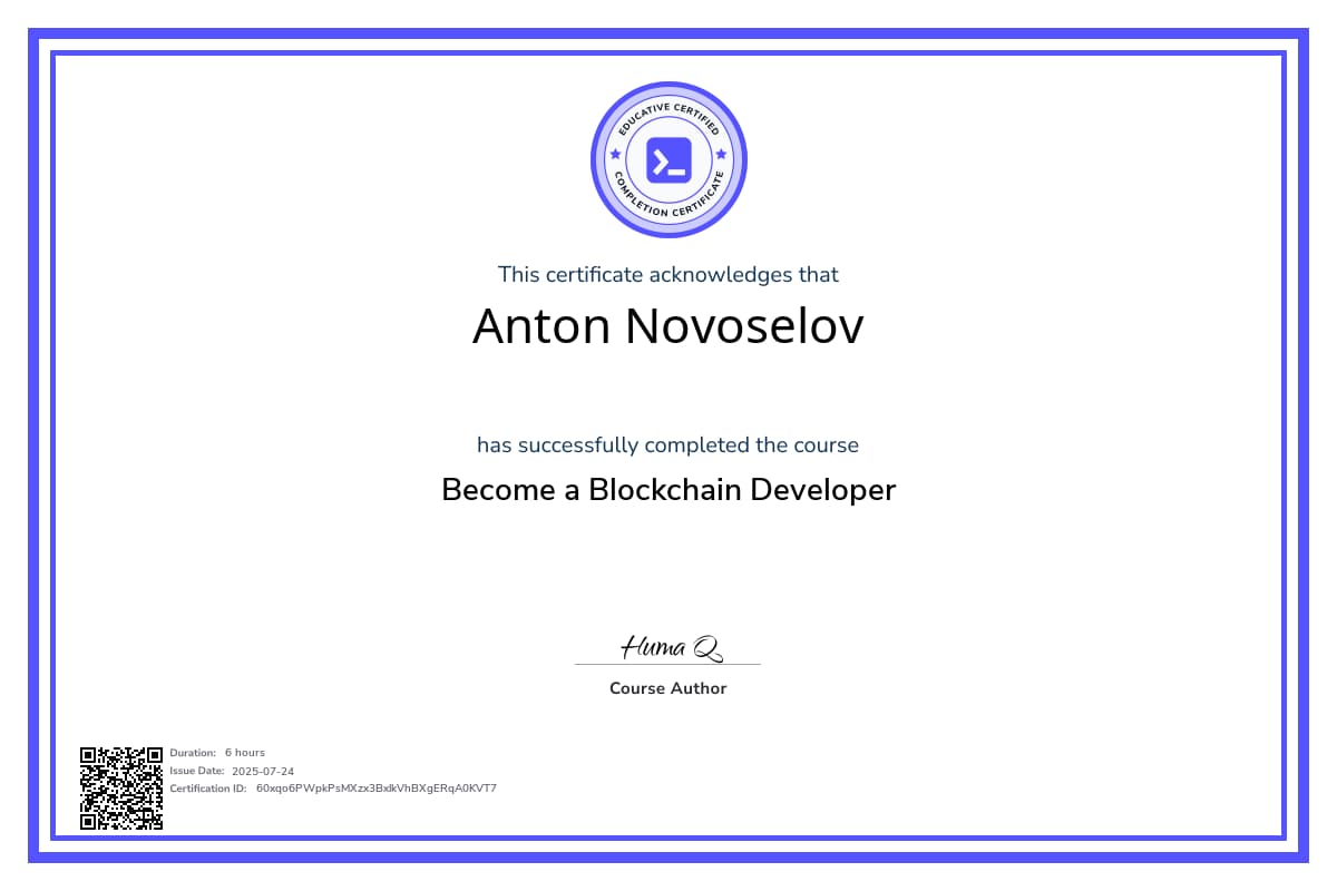 Course Certificate