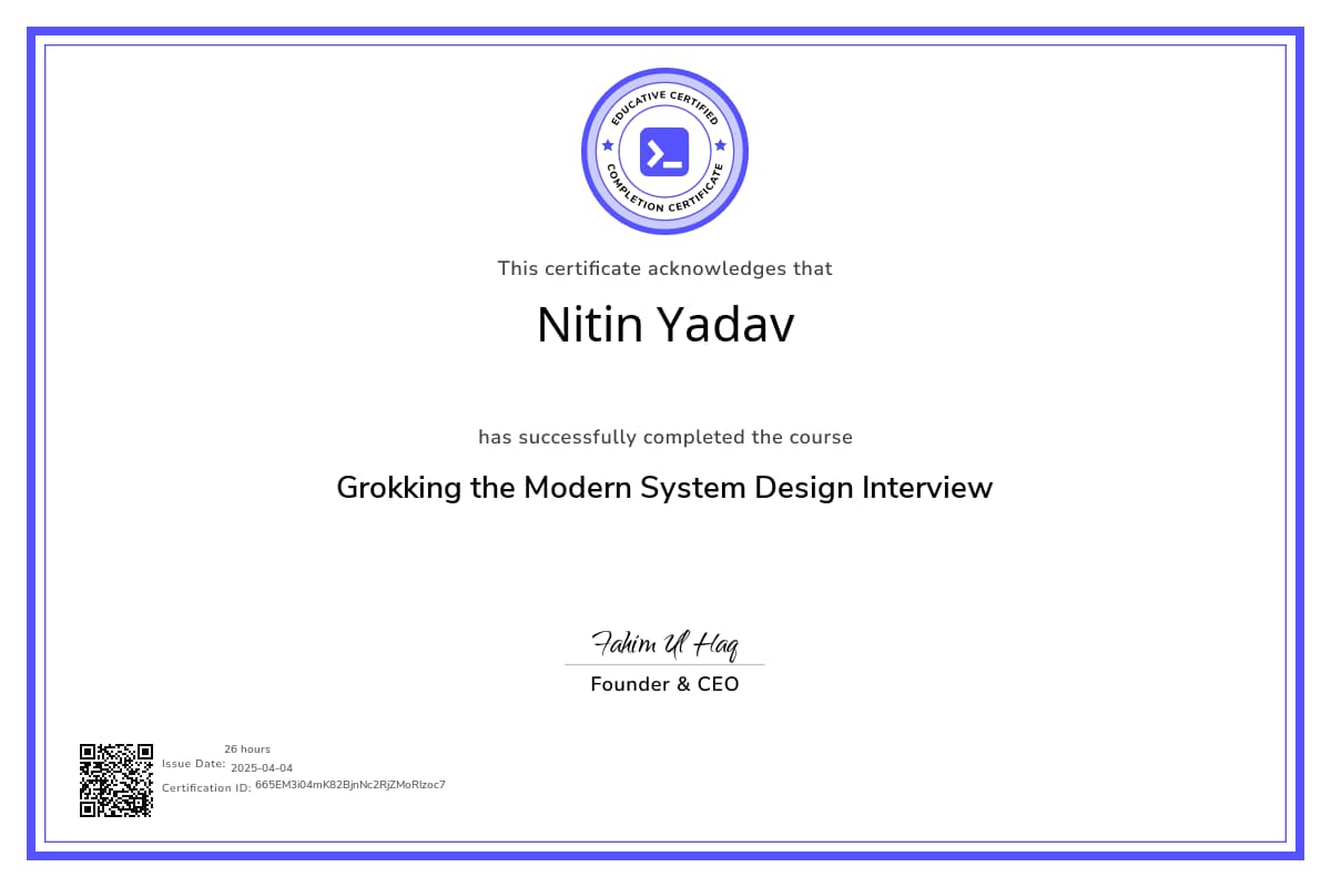 Course Certificate