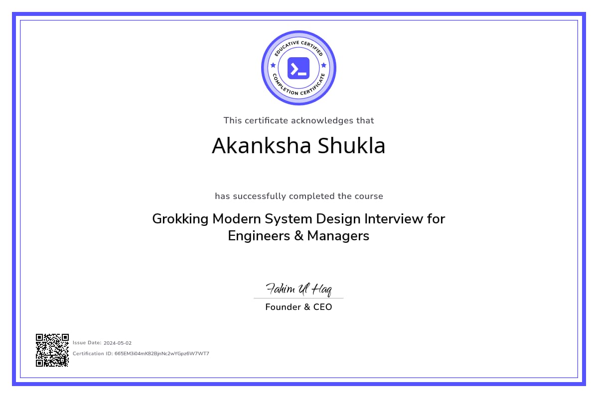 Course Certificate
