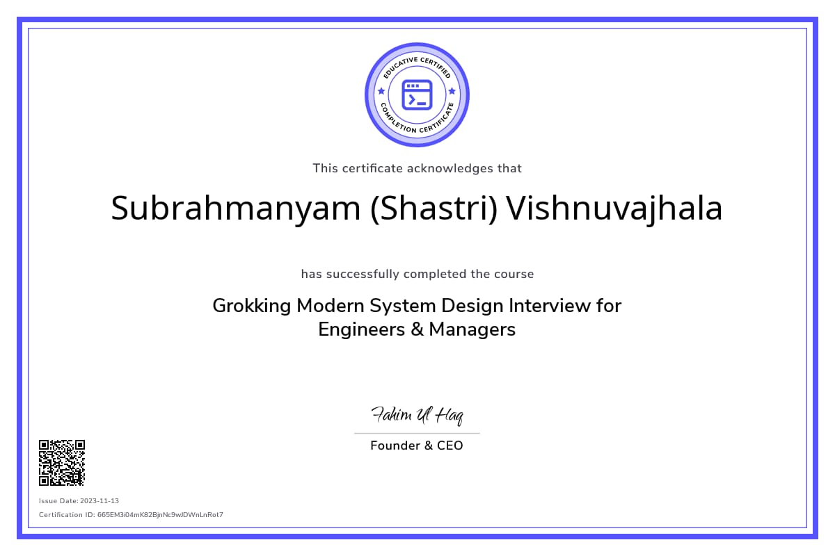 Course Certificate
