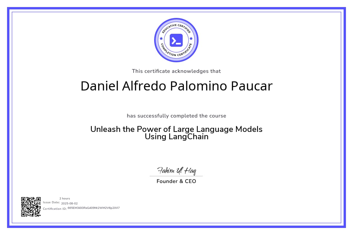 Course Certificate