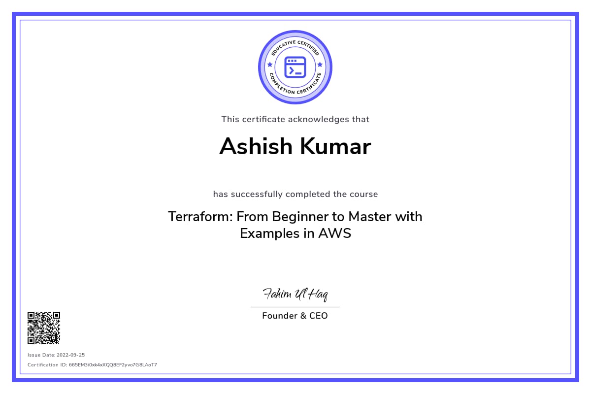 Personalized Path Certificate