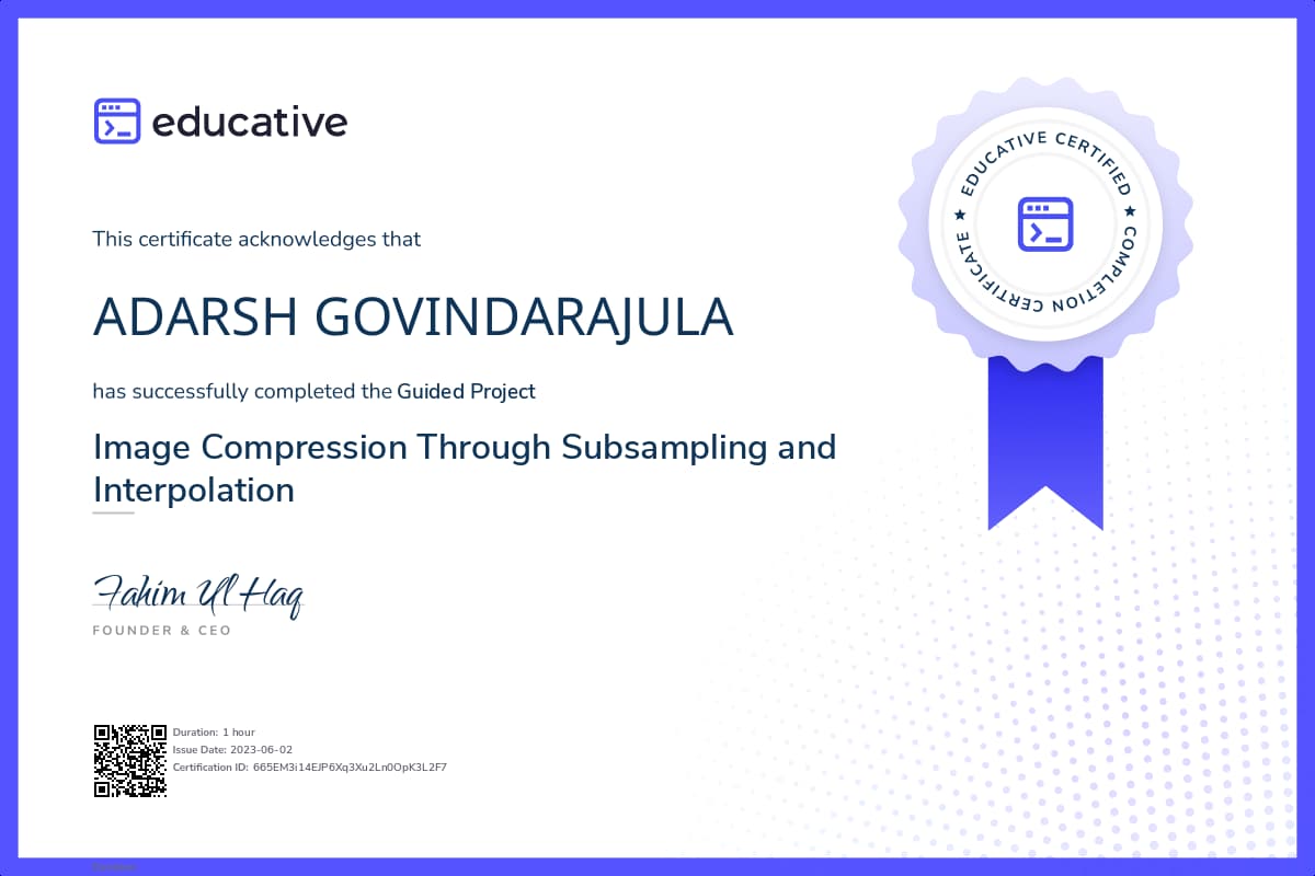 Project Certificate