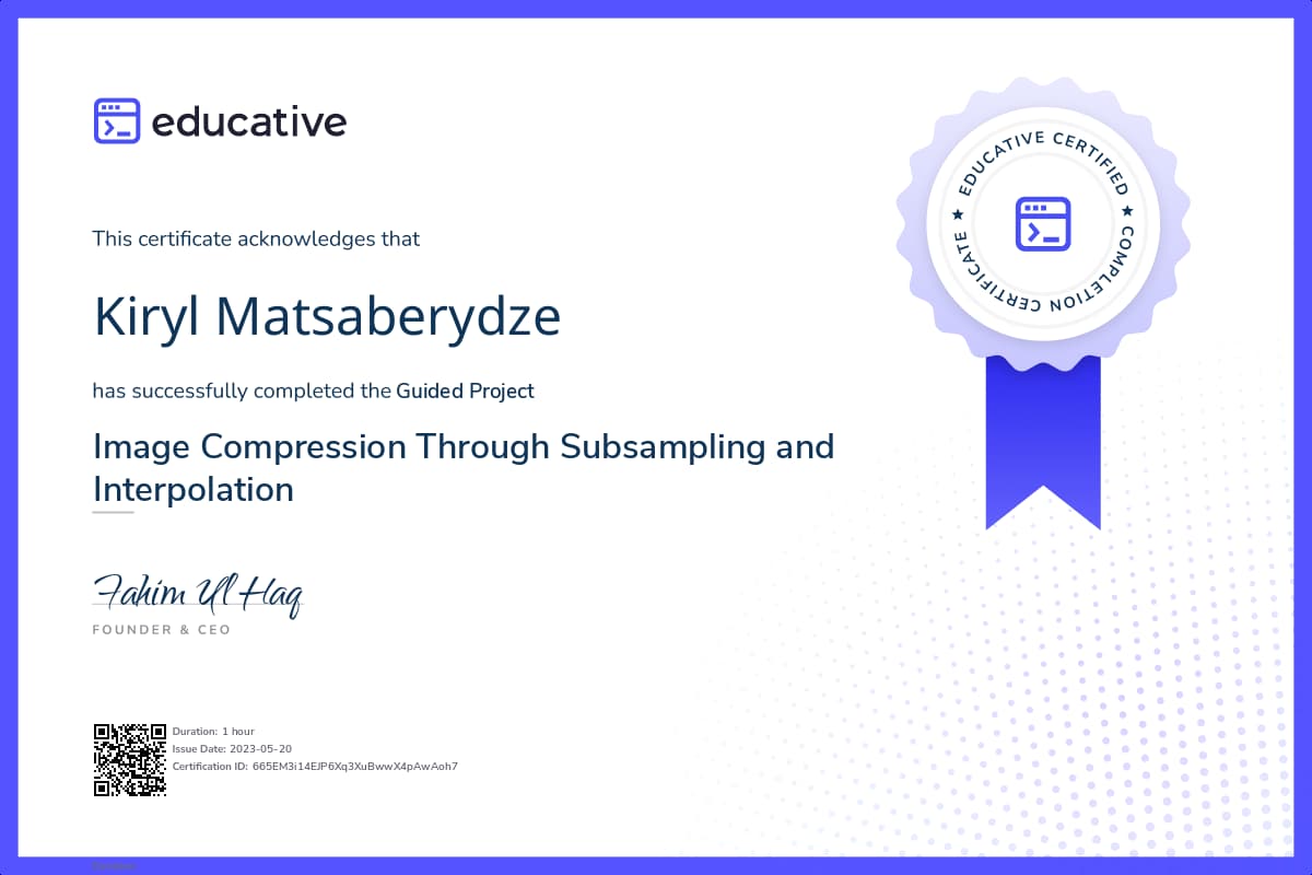 Project Certificate