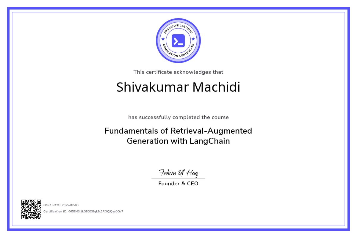 Course Certificate