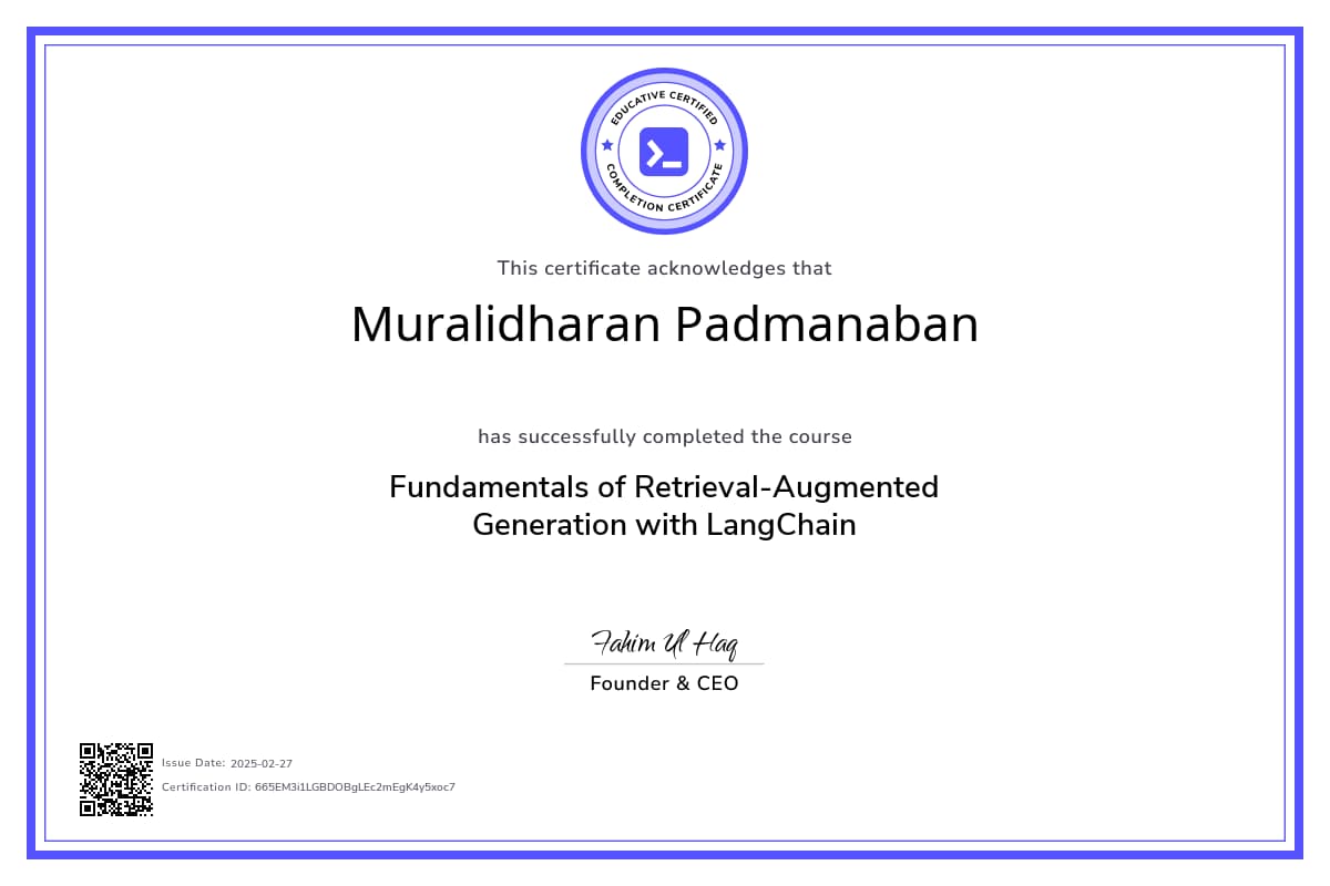 Course Certificate
