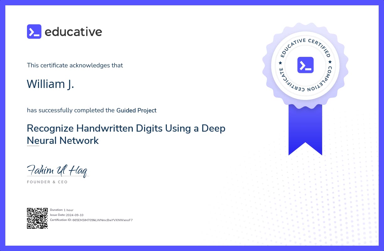 Project Certificate