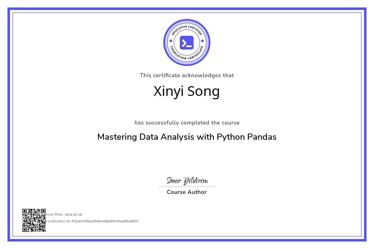 Course Certificate
