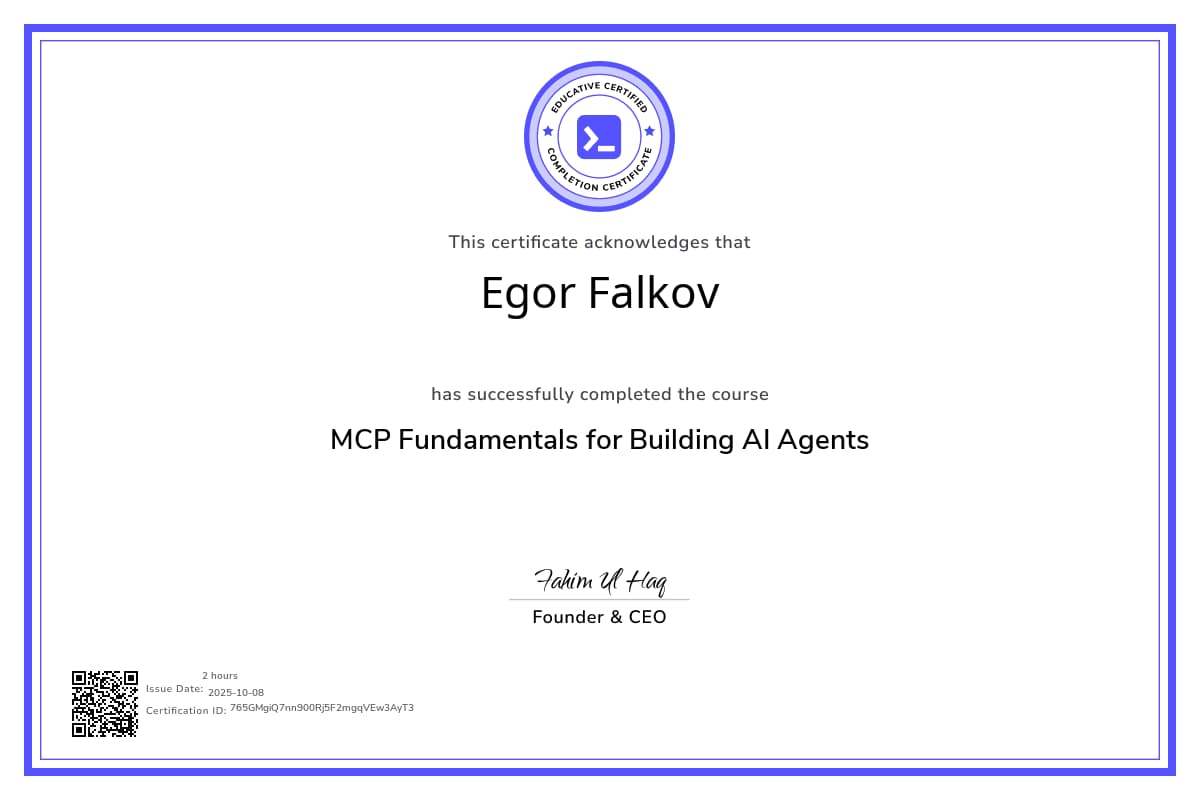 Course Certificate