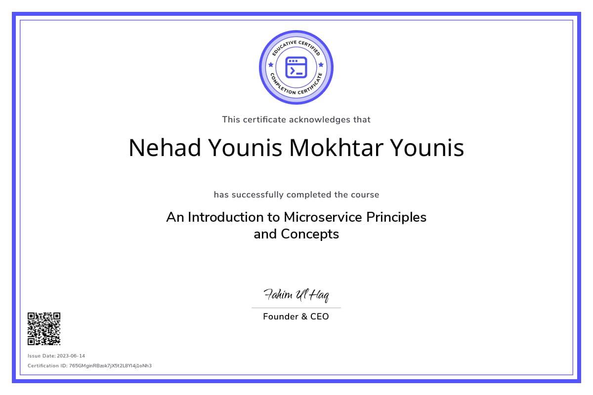 Course Certificate