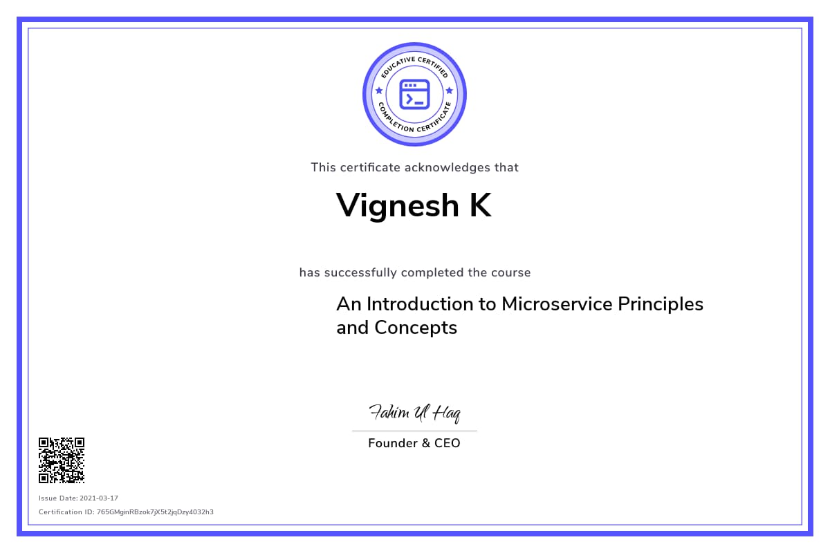 Personalized Path Certificate