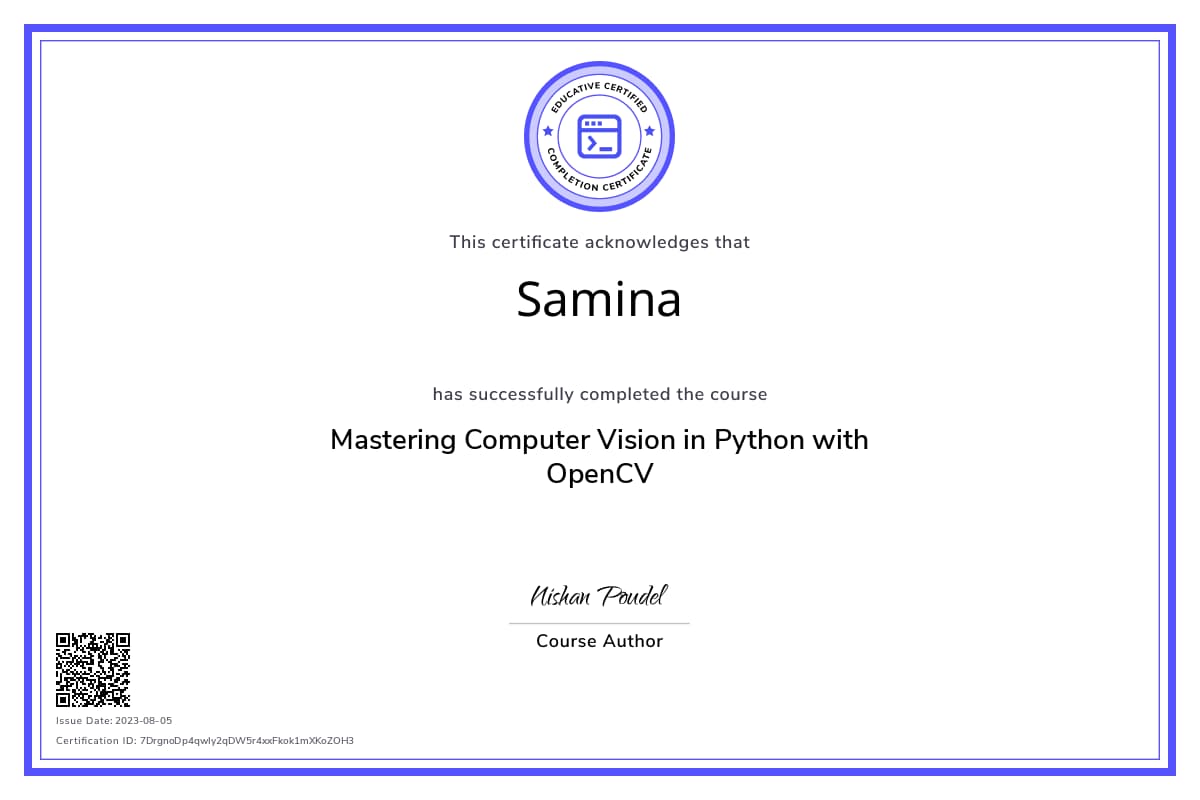 Course Certificate