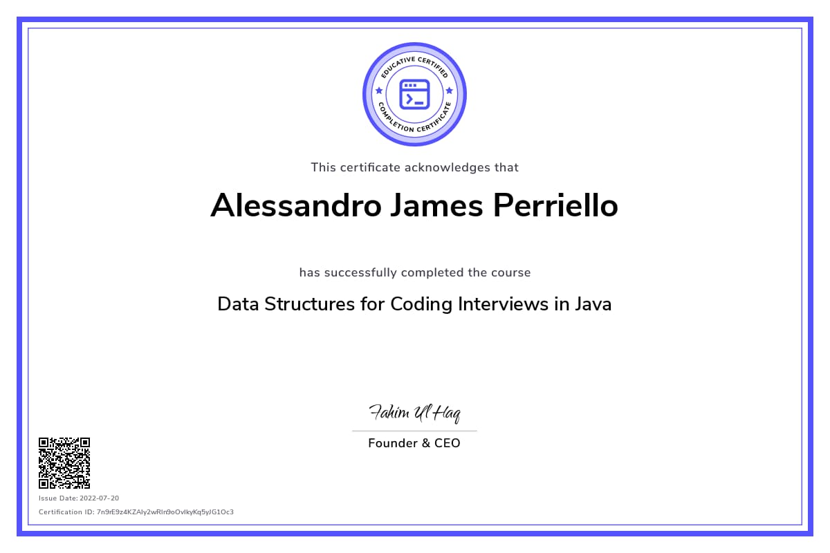 Personalized Path Certificate