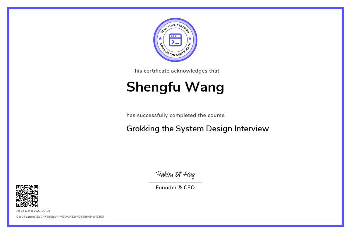 Personalized Path Certificate