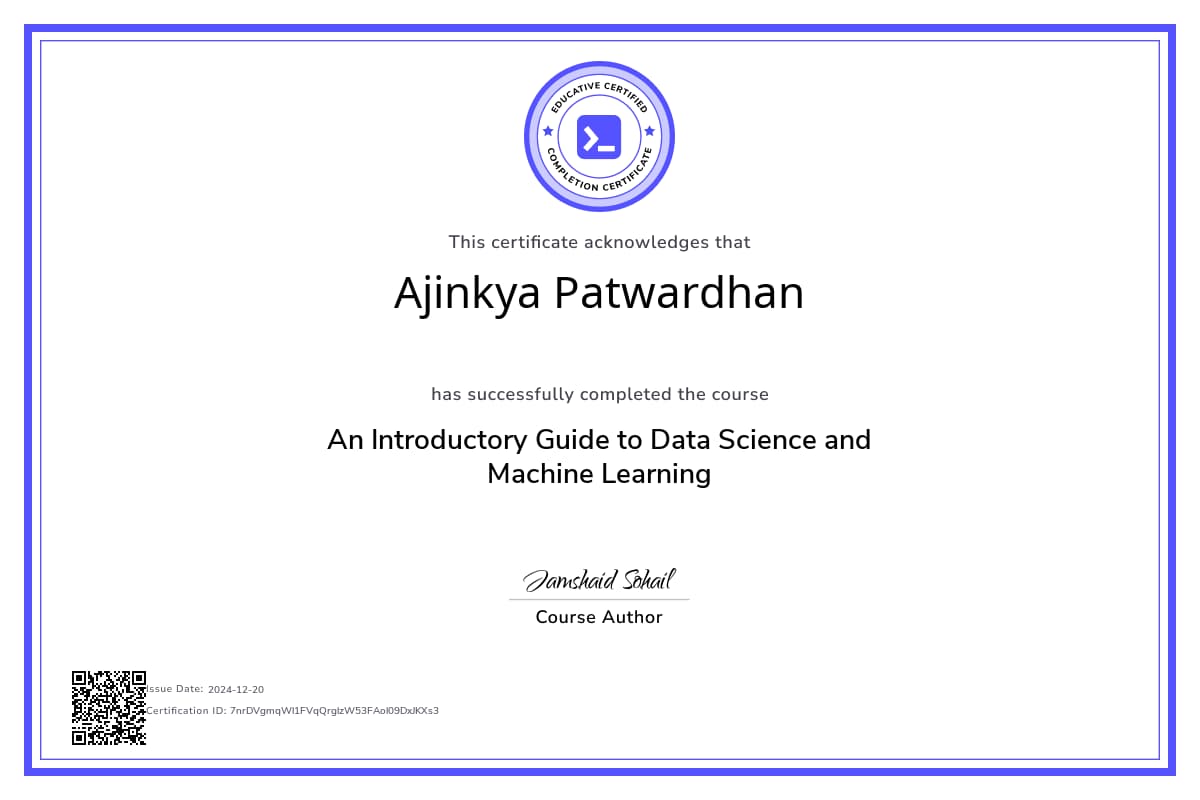 Course Certificate