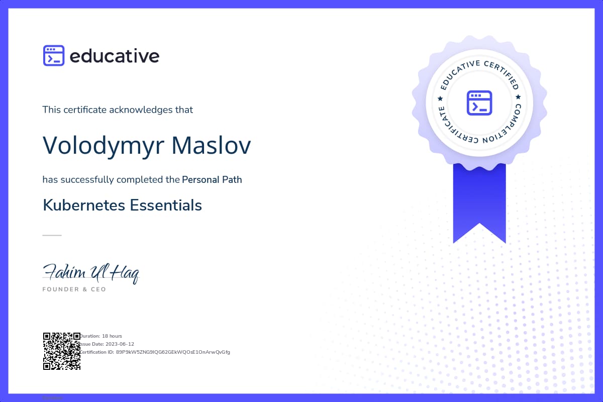 Personalized Path Certificate