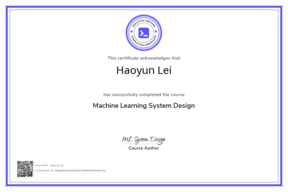 Course Certificate