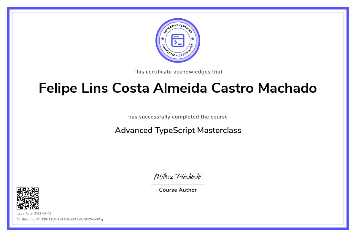 Personalized Path Certificate