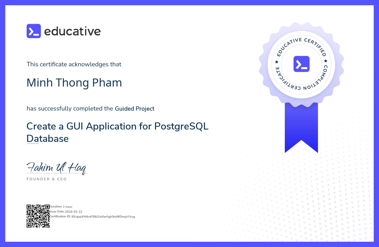 Project Certificate