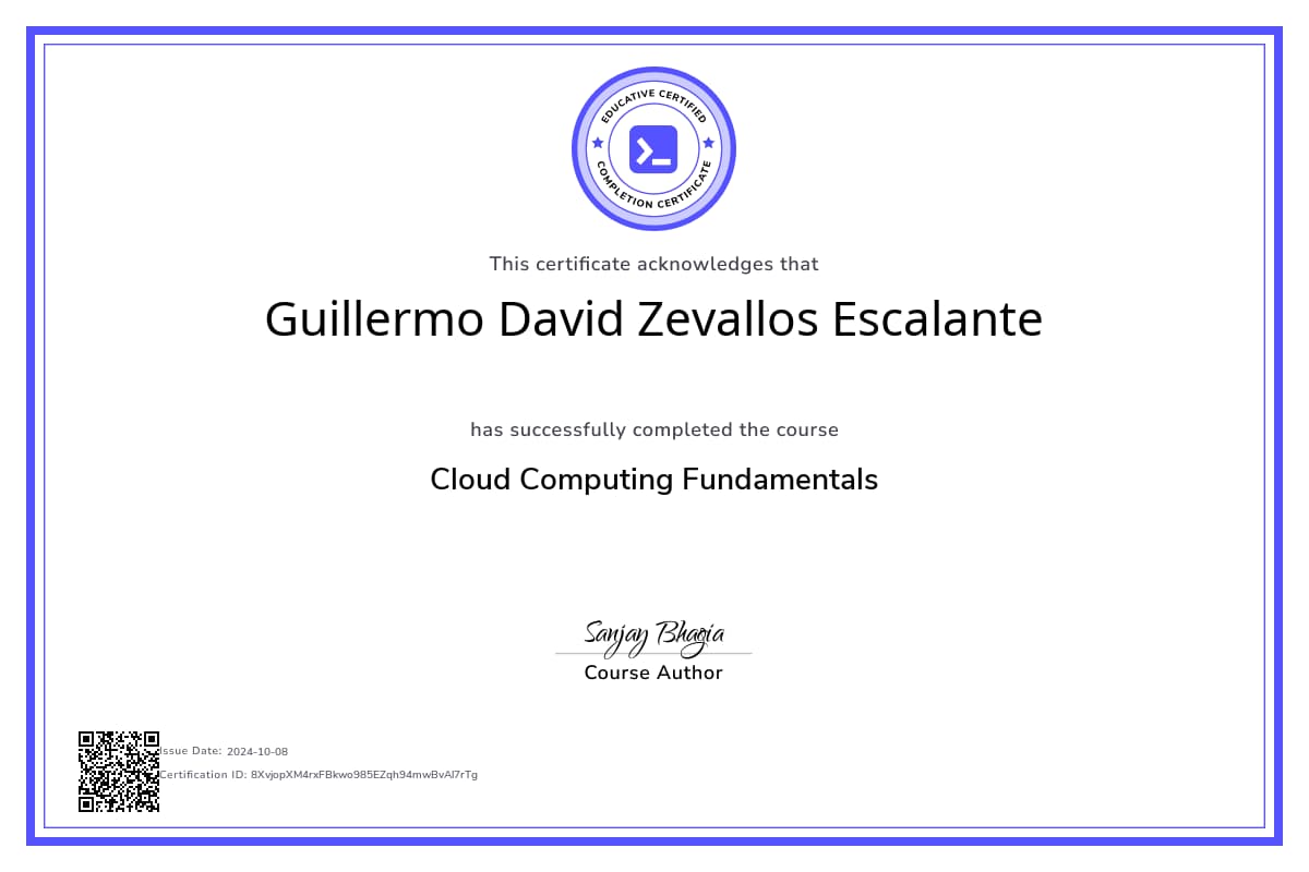 Course Certificate