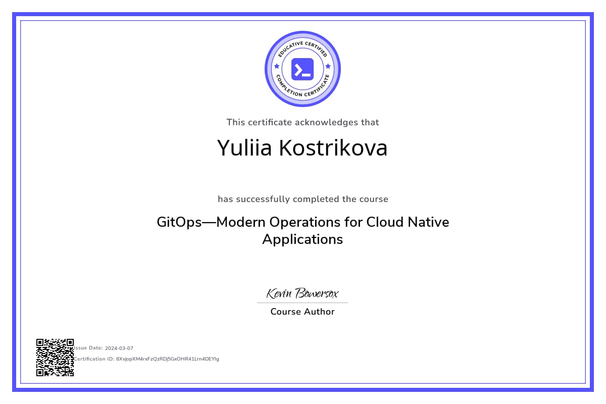 Course Certificate