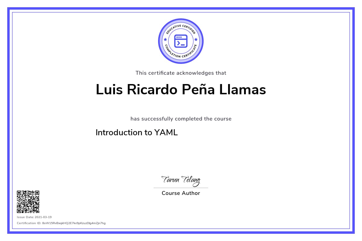Personalized Path Certificate