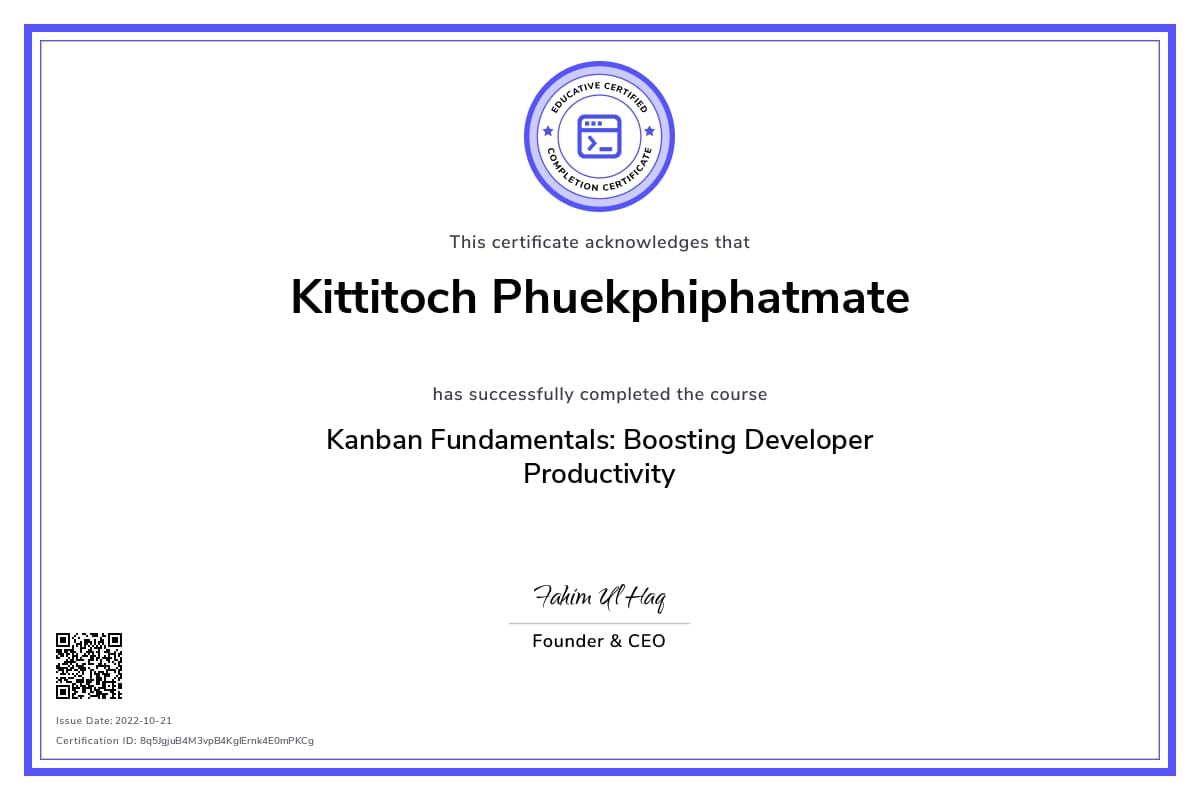 Personalized Path Certificate