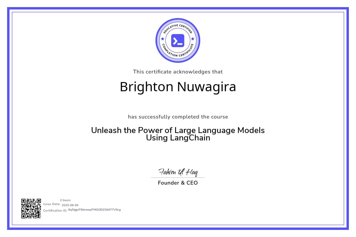 Course Certificate
