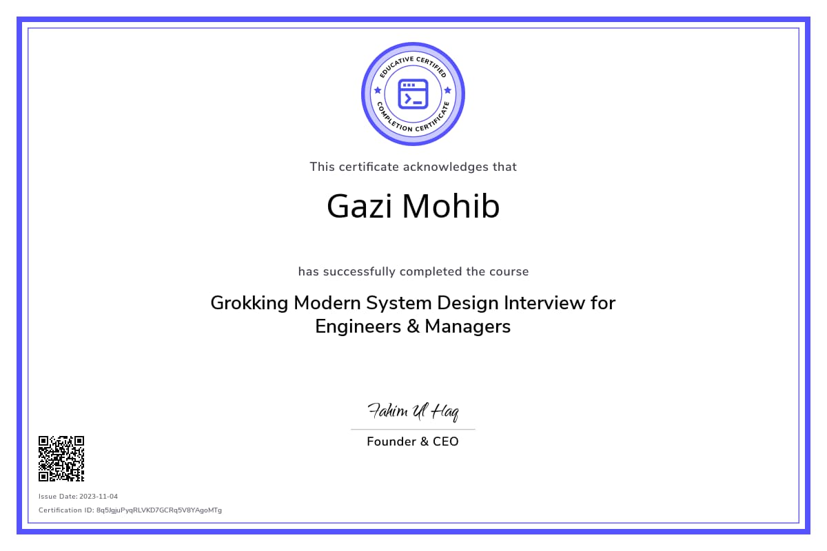 Course Certificate