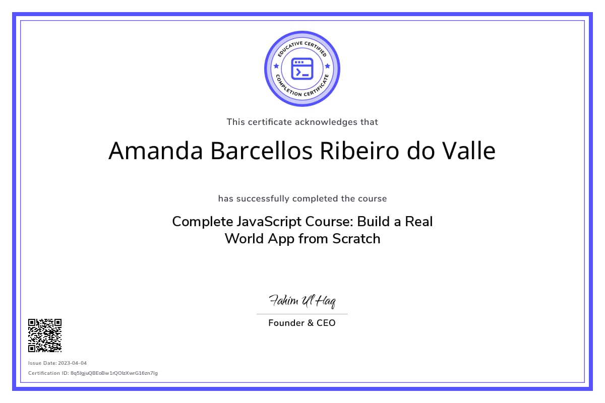 Course Certificate