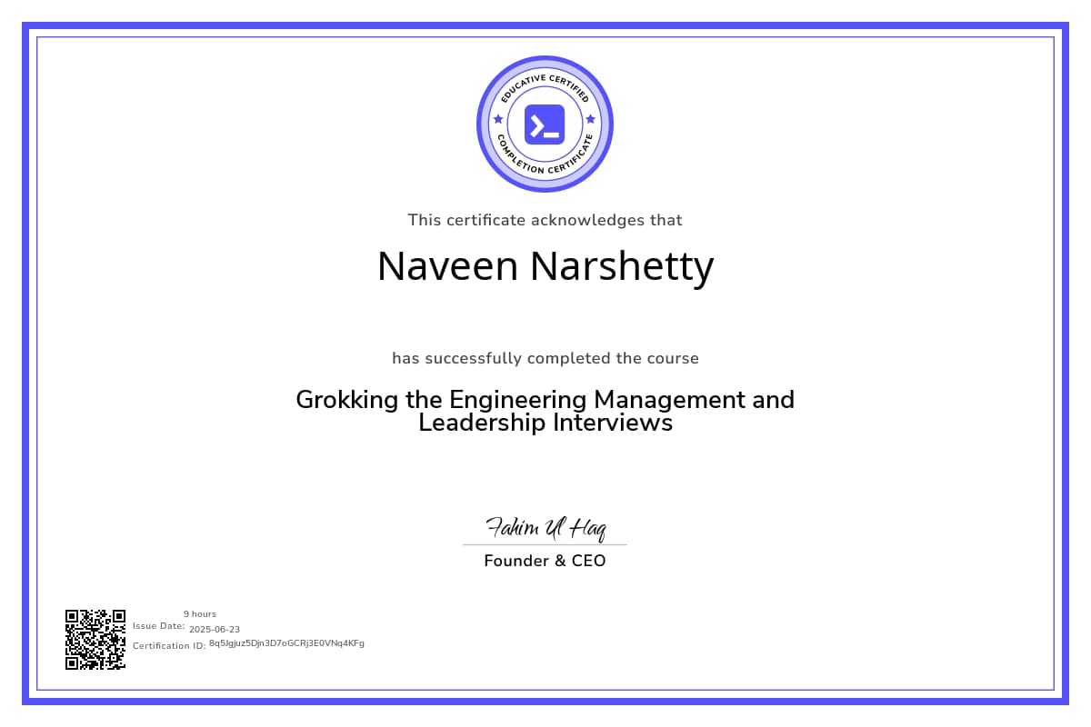 Course Certificate