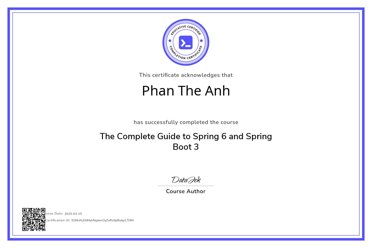 Course Certificate