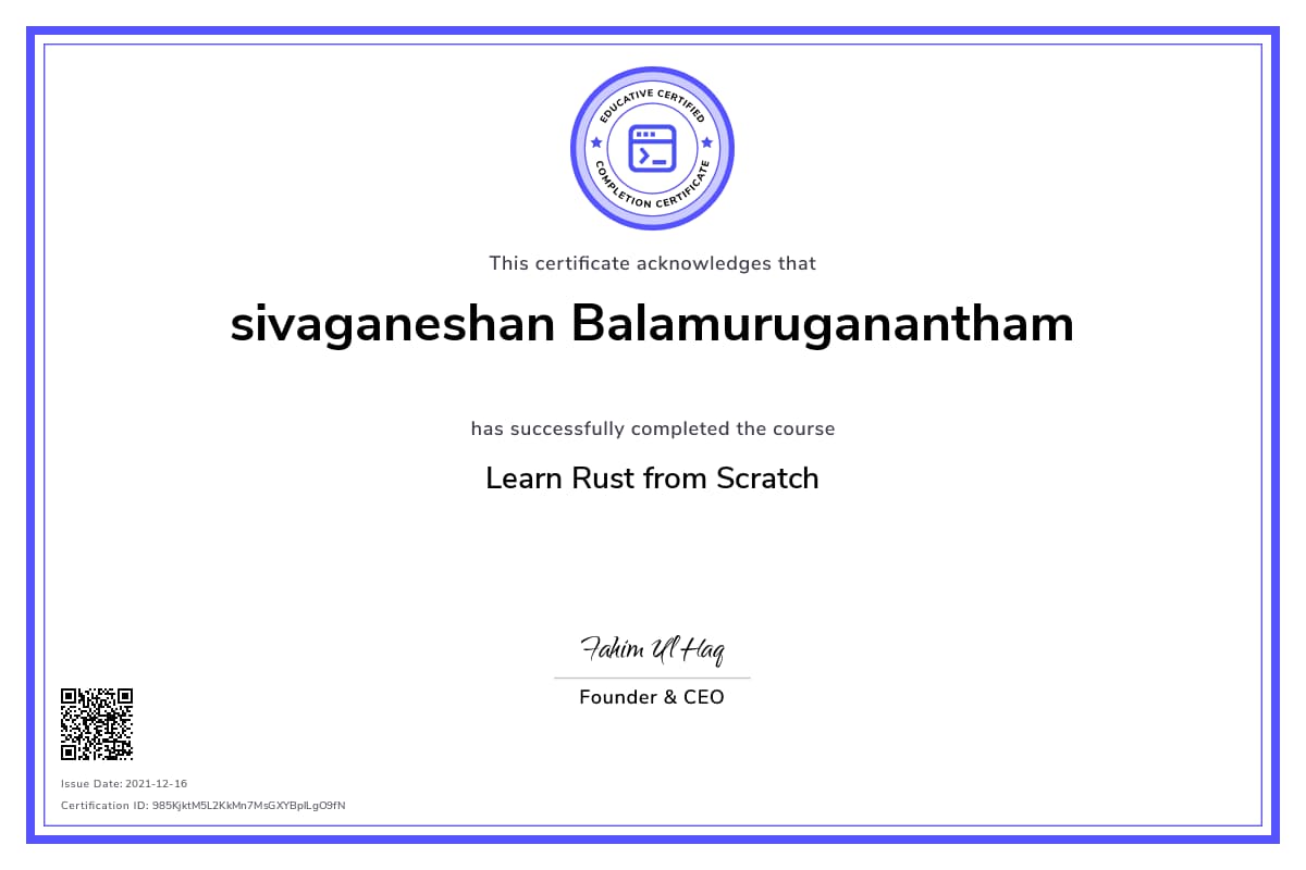 Personalized Path Certificate