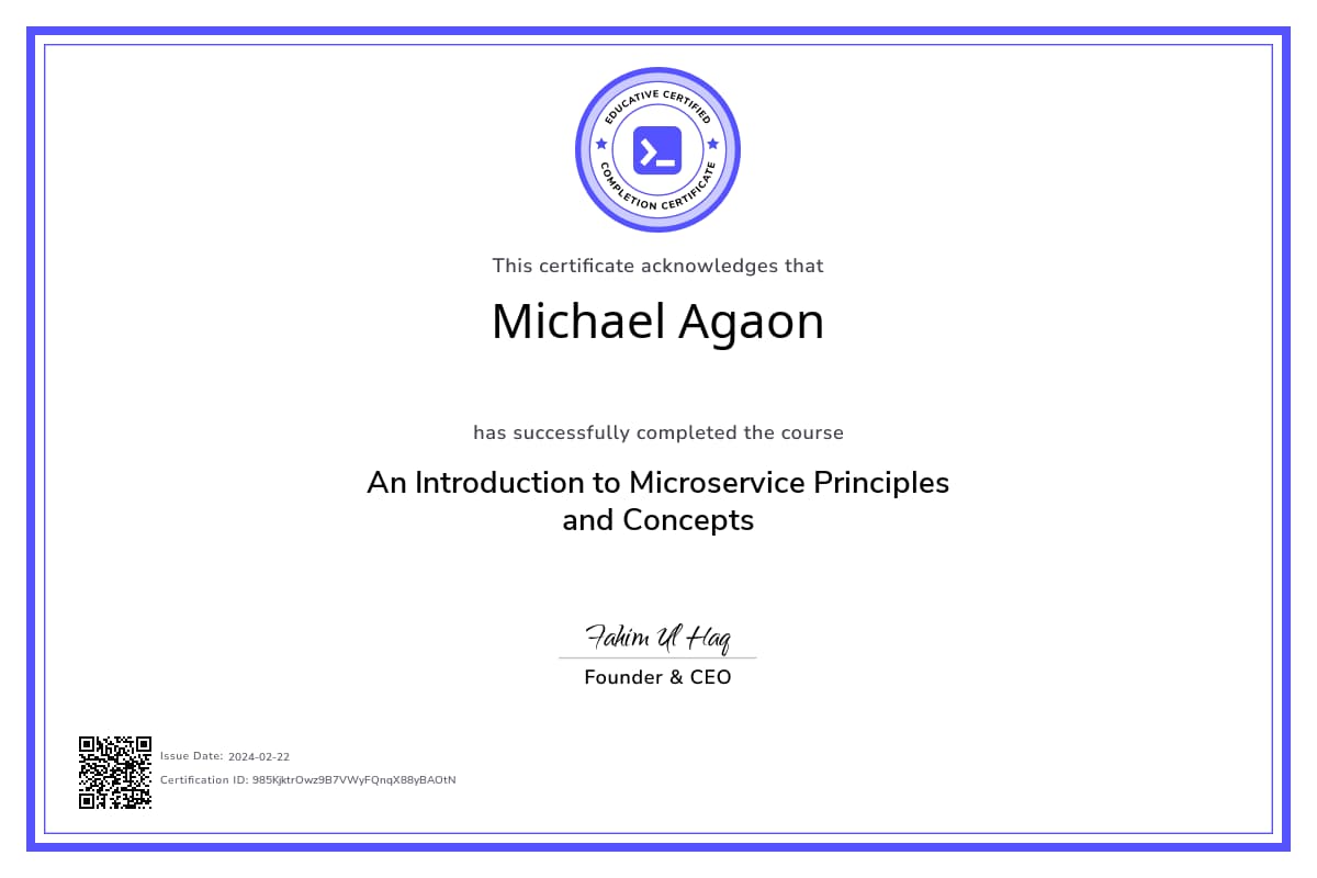 Course Certificate