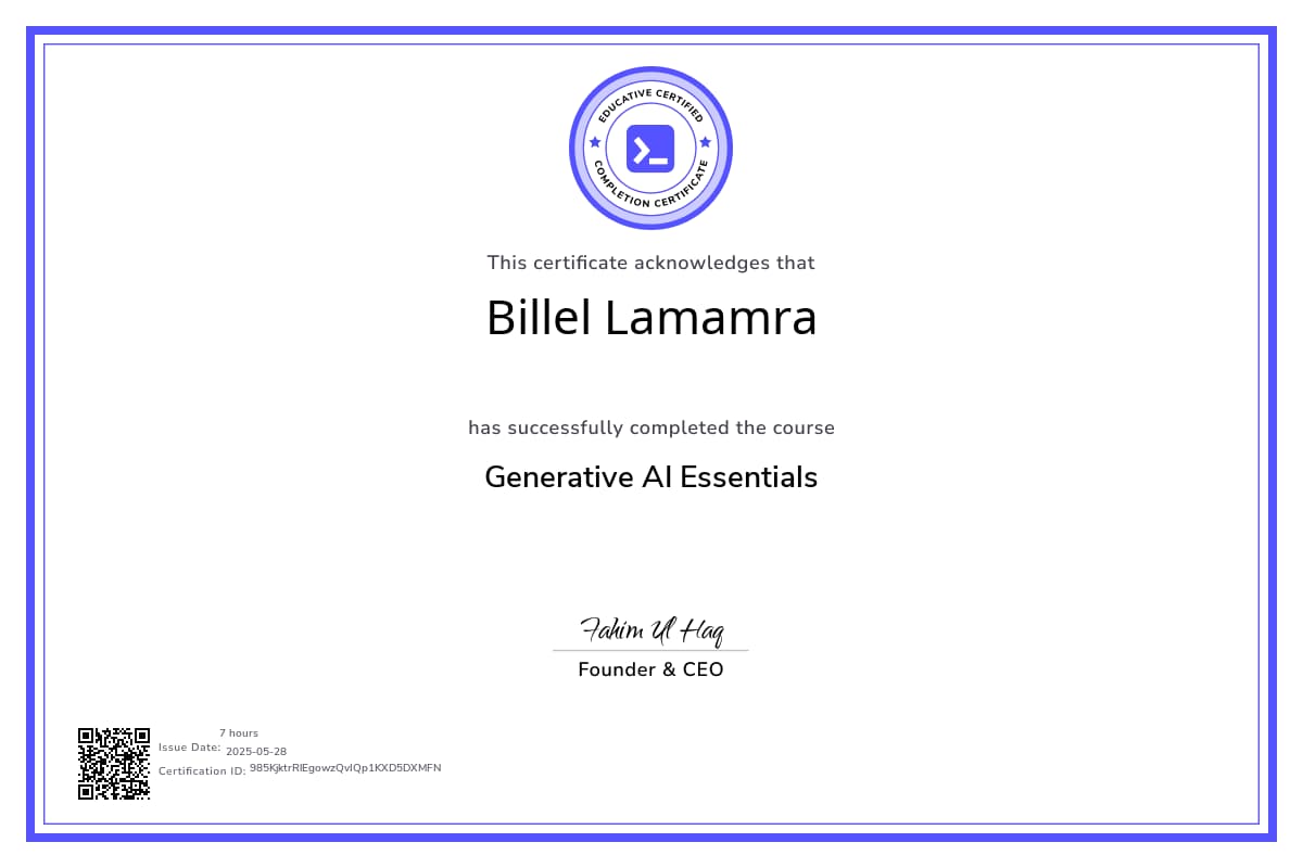Course Certificate