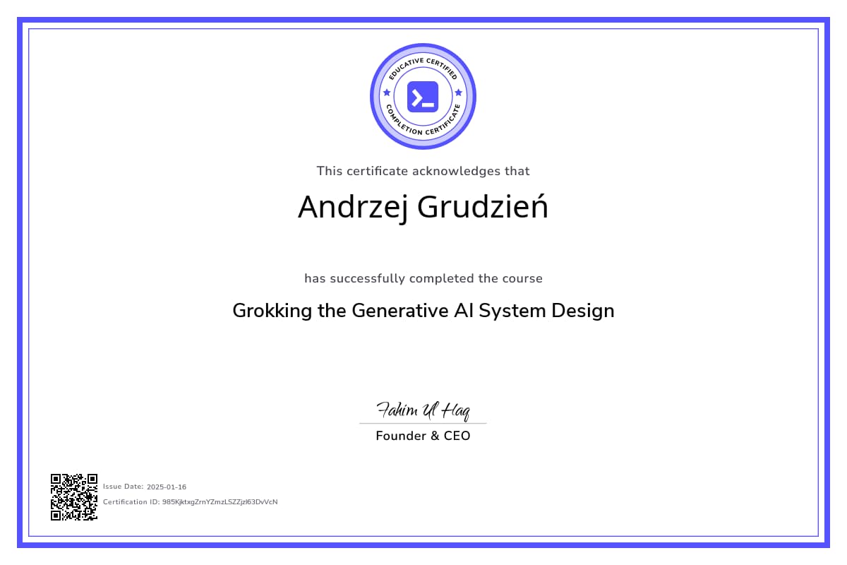 Course Certificate
