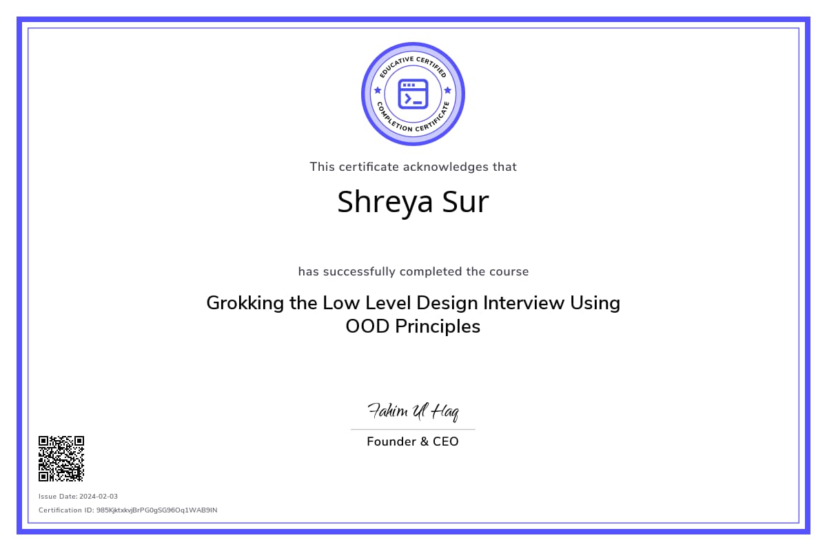 Course Certificate