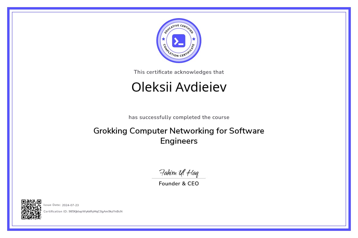 Course Certificate