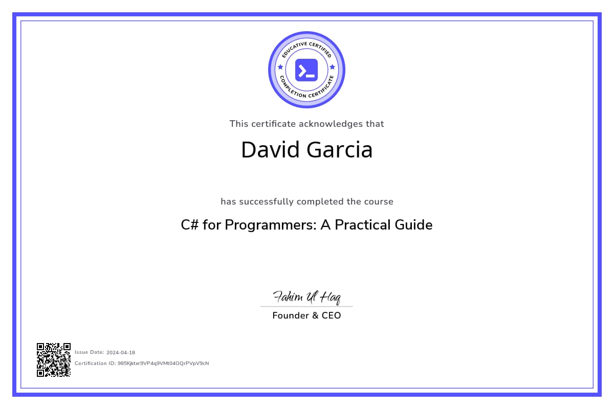 Course Certificate
