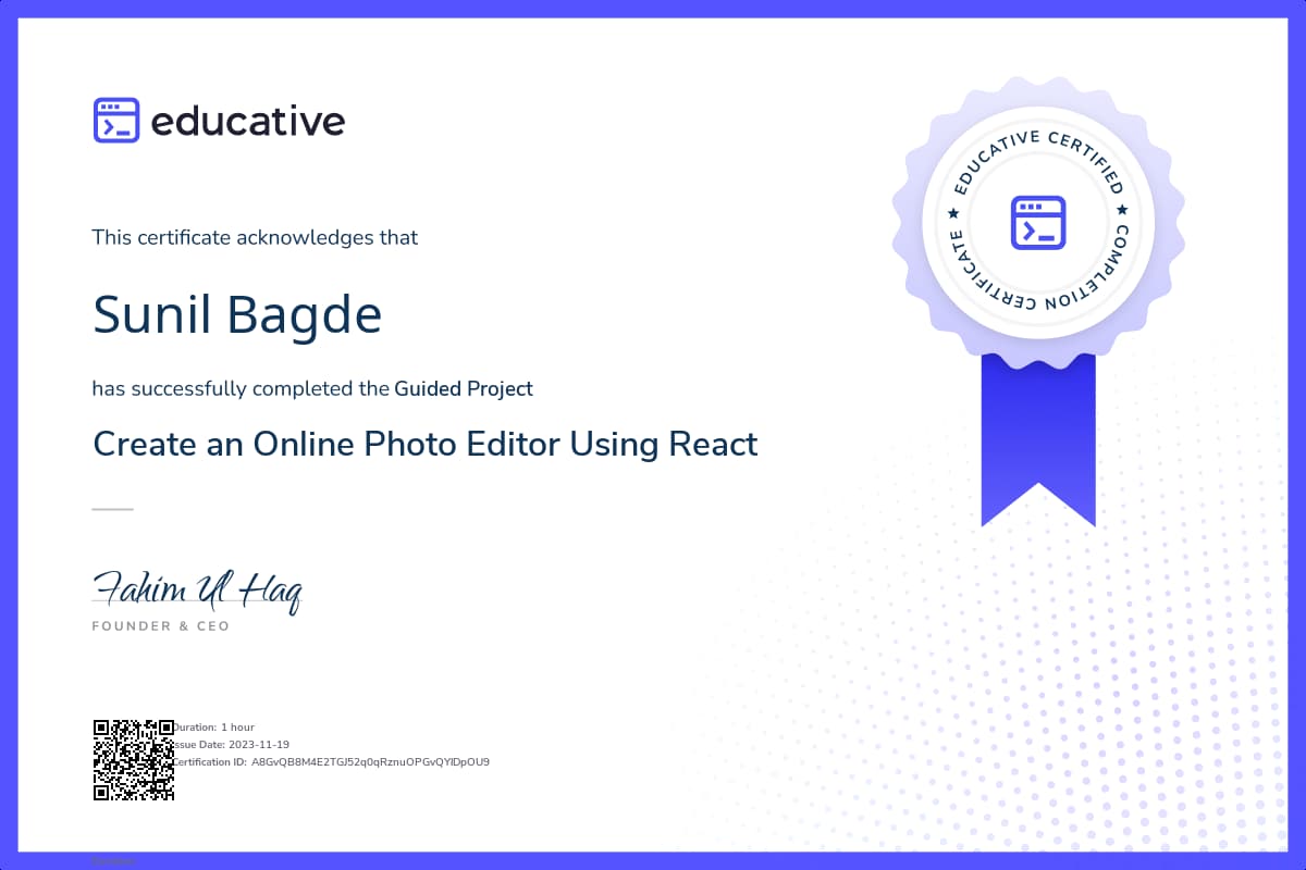 Project Certificate