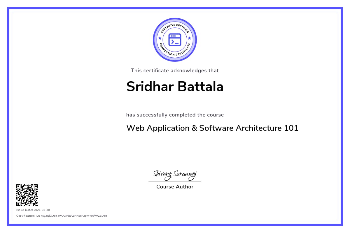 Personalized Path Certificate