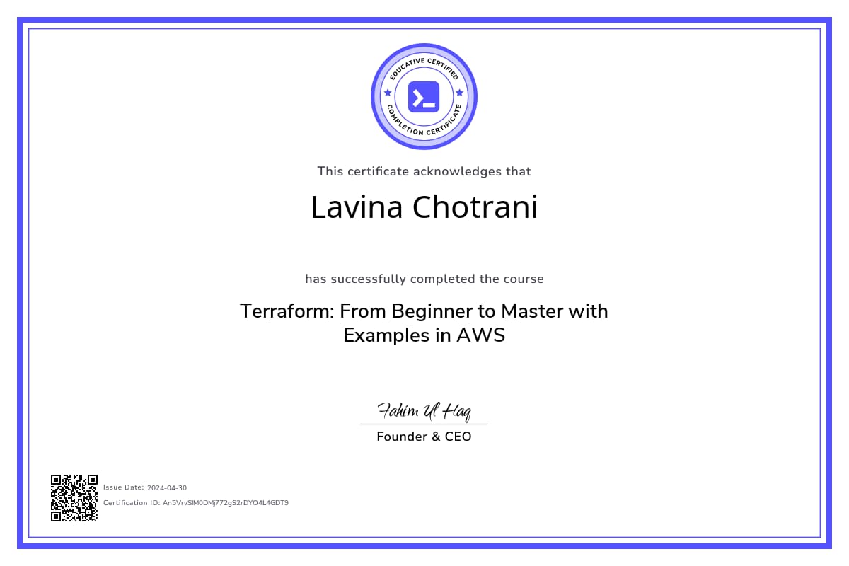 Course Certificate