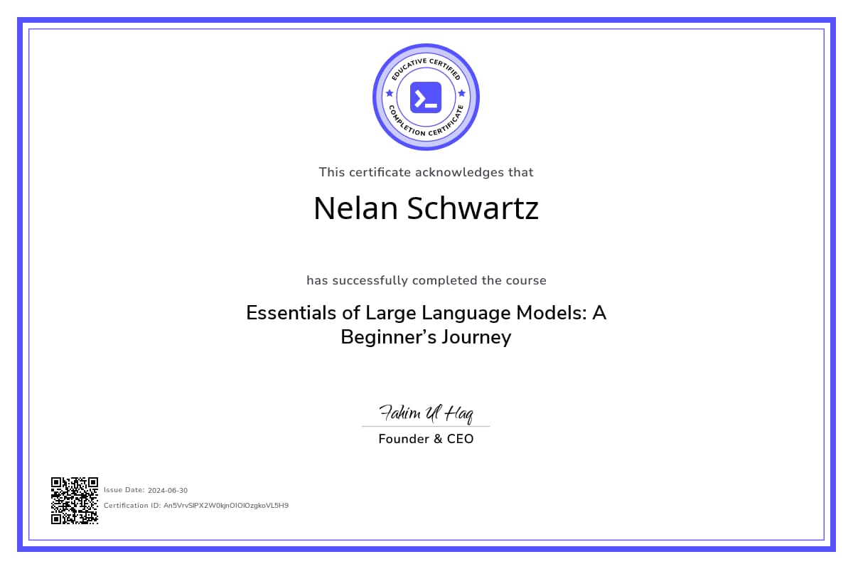 Course Certificate