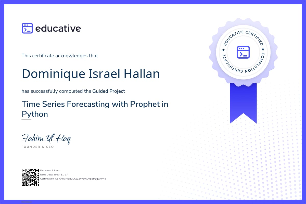 Project Certificate