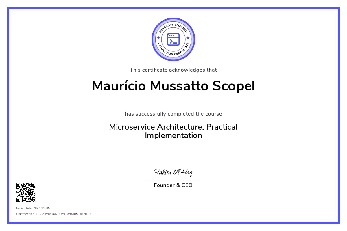 Personalized Path Certificate