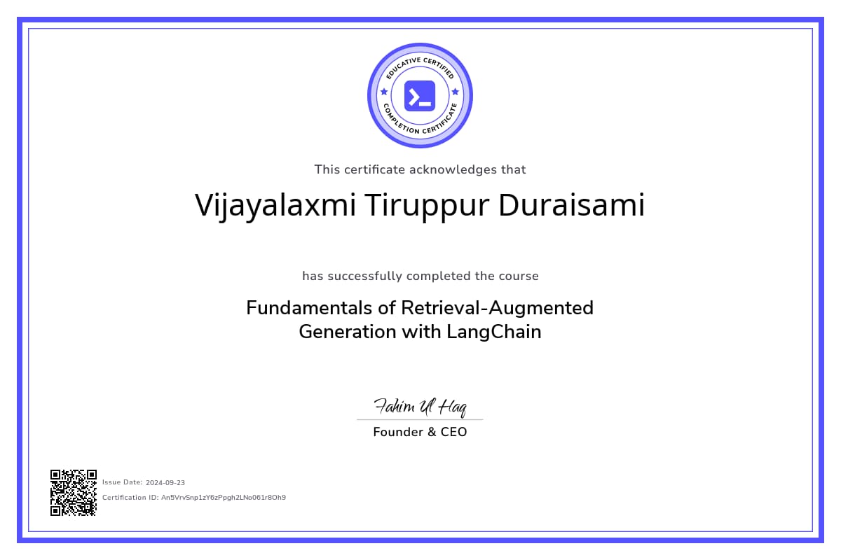 Course Certificate