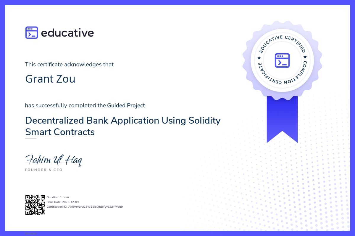 Project Certificate
