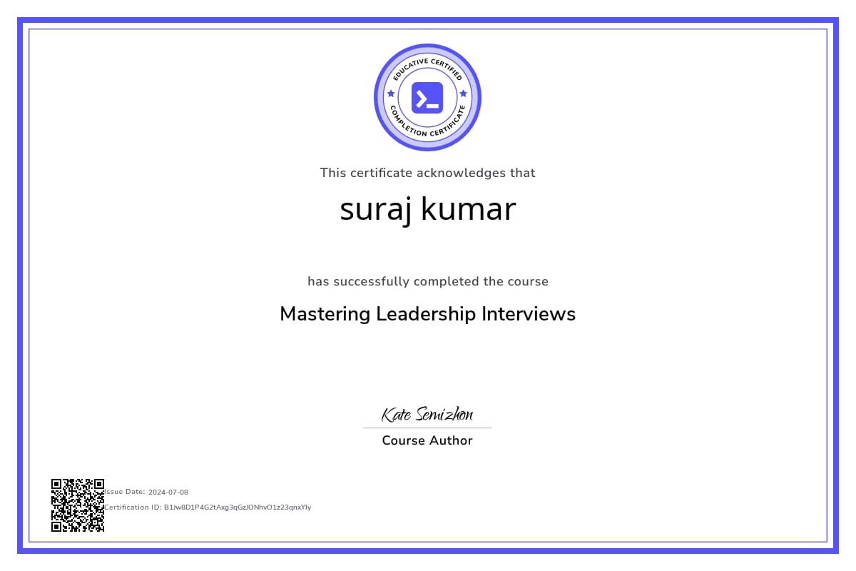 Course Certificate